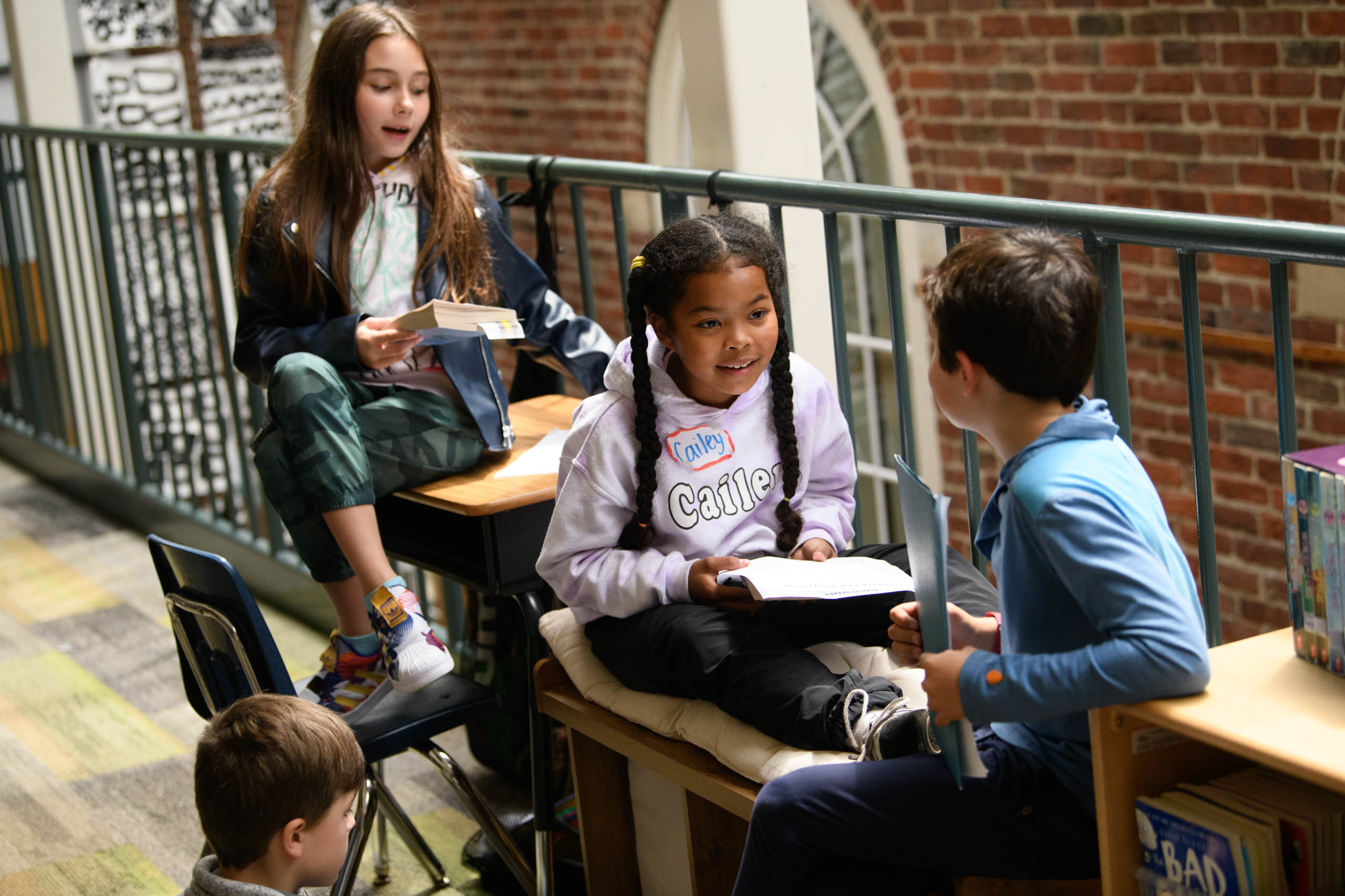 young students reading after school.