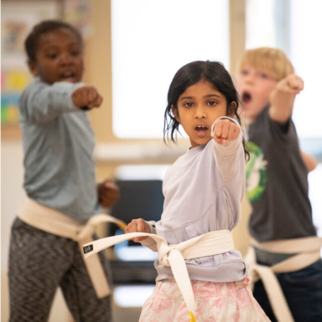 children in fitness program.