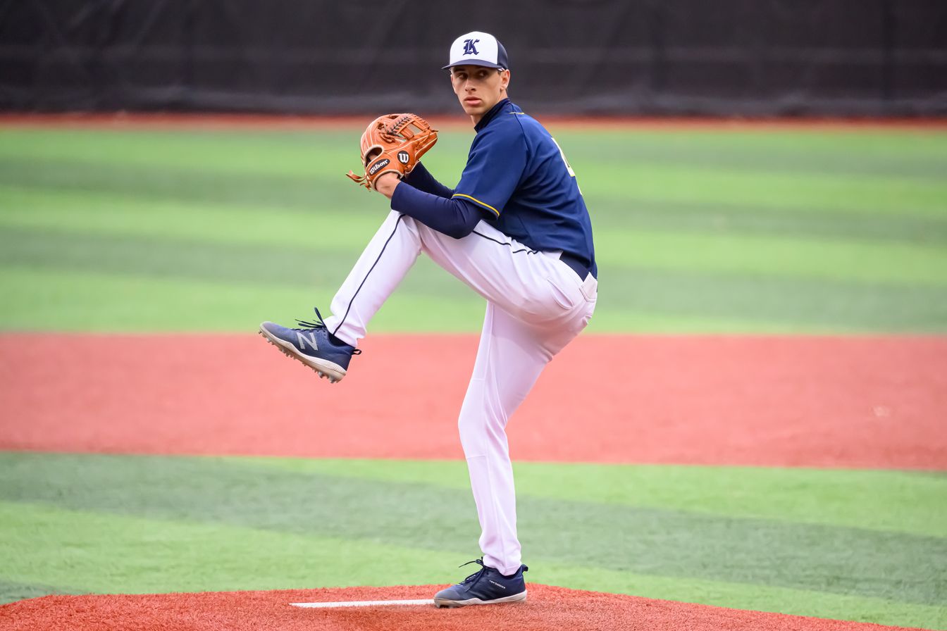 pitcher in baseball game.