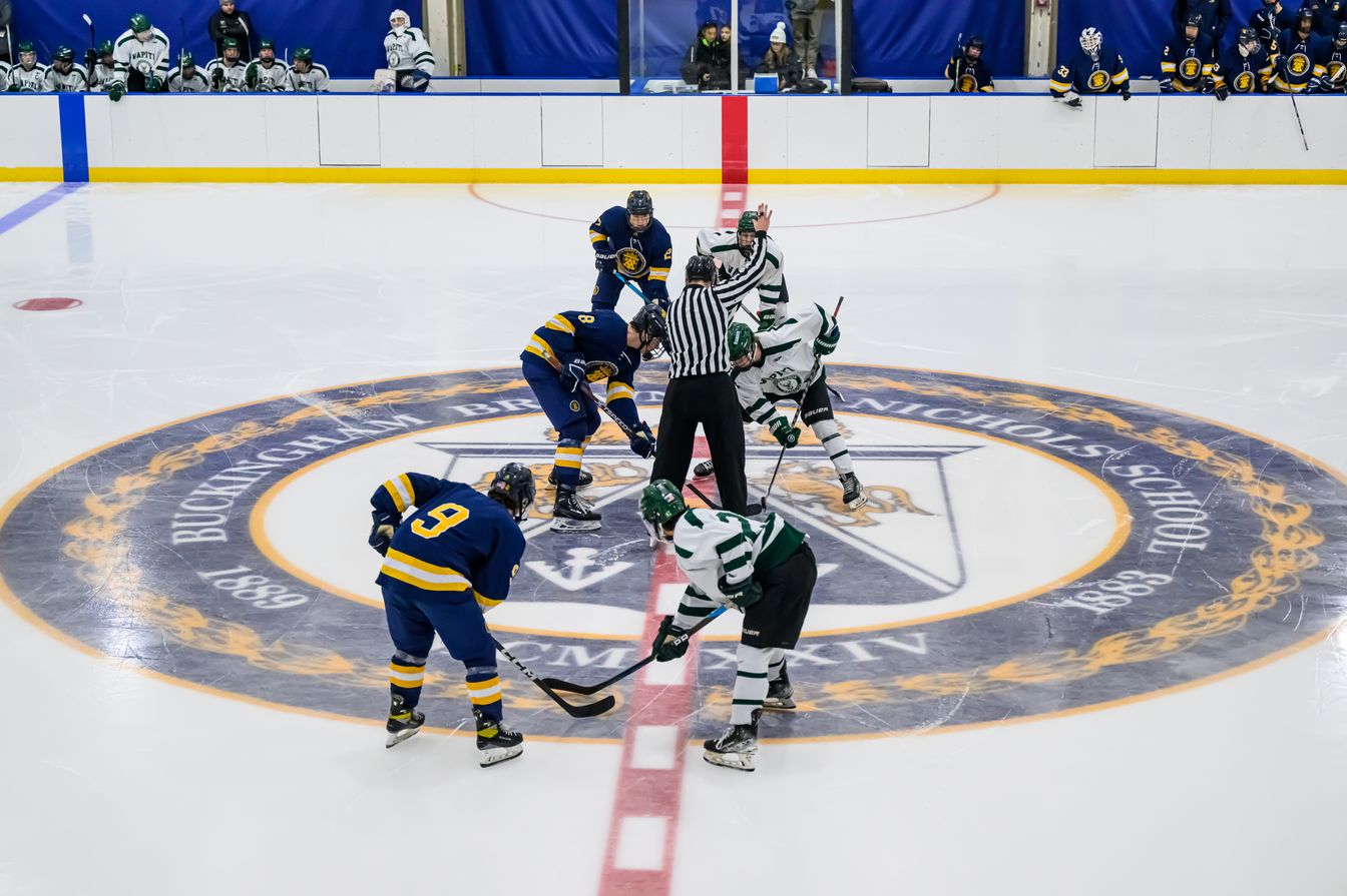 hockey faceoff.