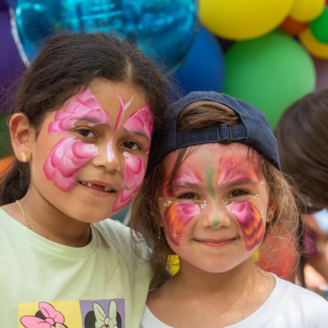 facepainted kids.