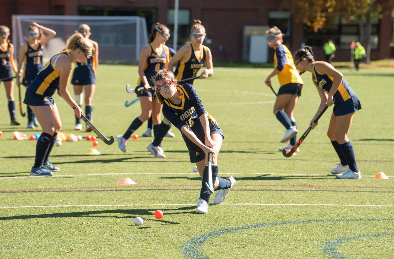 field hockey practice.