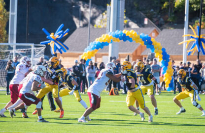 football game at grove street athletic complex.