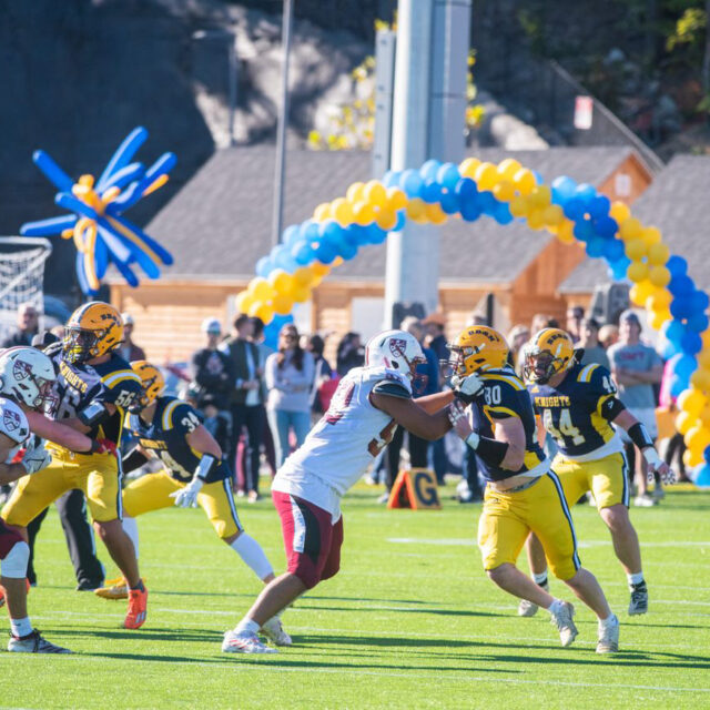 football game at grove street athletic complex.