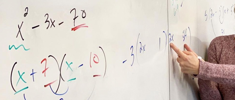 math on a whiteboard.