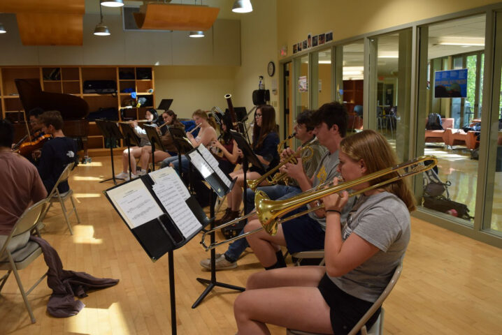 student band rehearsing.