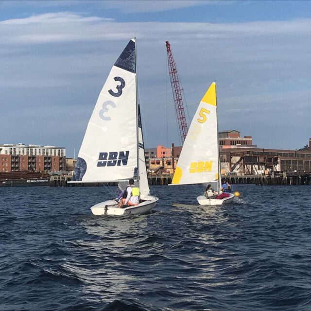 sailboats off of charlestown.