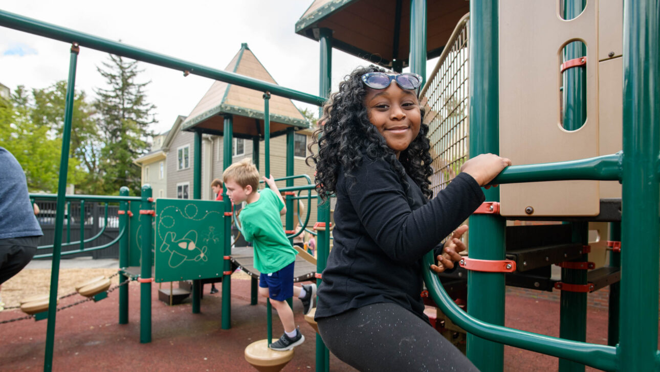 kids on playground.
