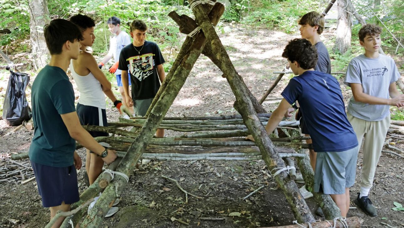 students build an A-frame