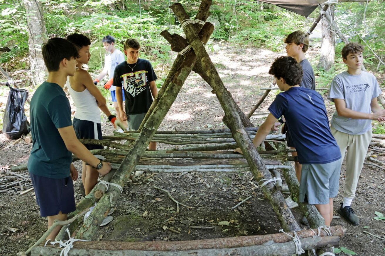 students build an A-frame