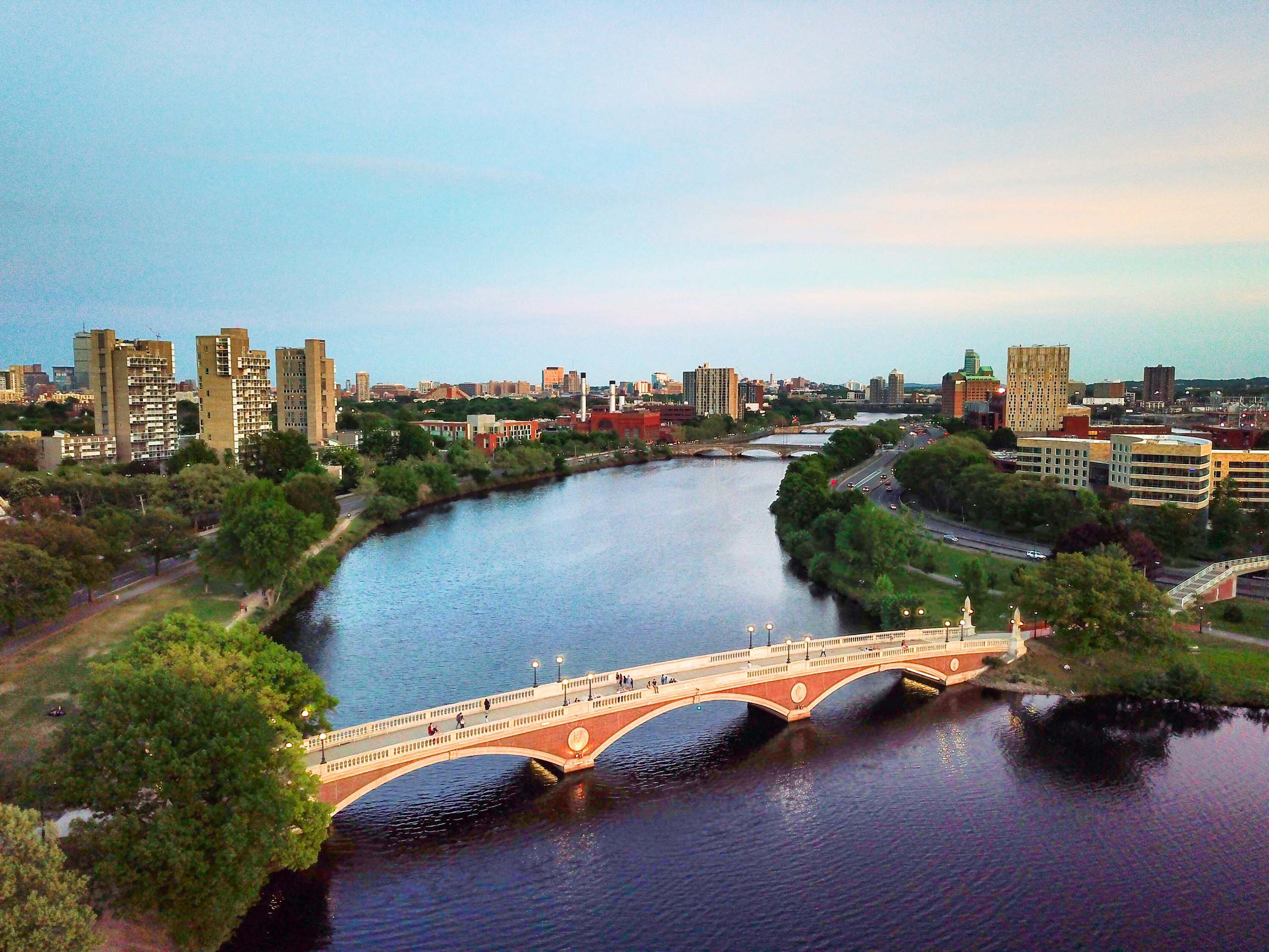 charles river aerial view.